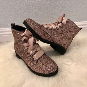 Dirty Laundry Pink Glitter Boots